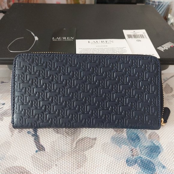 Lauren Ralph Lauren Debossed Leather Continental Wallet